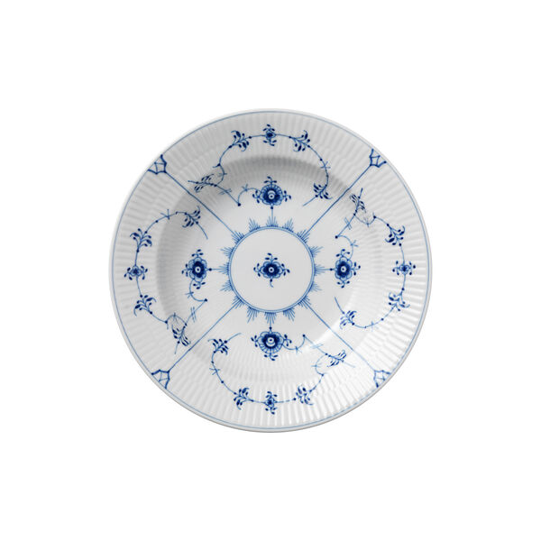 Musselmalt Riflet dyp tallerken Ø 23 cm, Royal Copenhagen